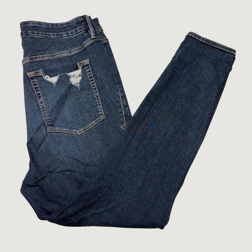 Good American Good Legs Crop Jeans Womens 16 Blue High Rise Skinny GLC113T